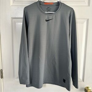 Nike Pro Men's Dark Gray Long Sleeve Tee